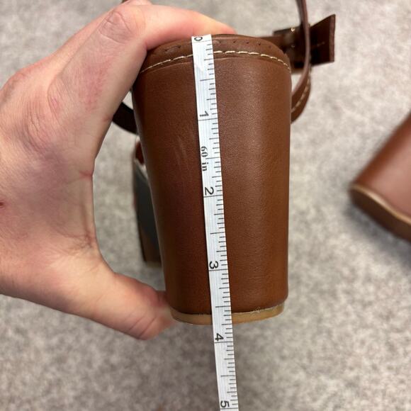 New! Beautiful Armani Exchange brown platform sandal size 11 - Picture 6 of 9